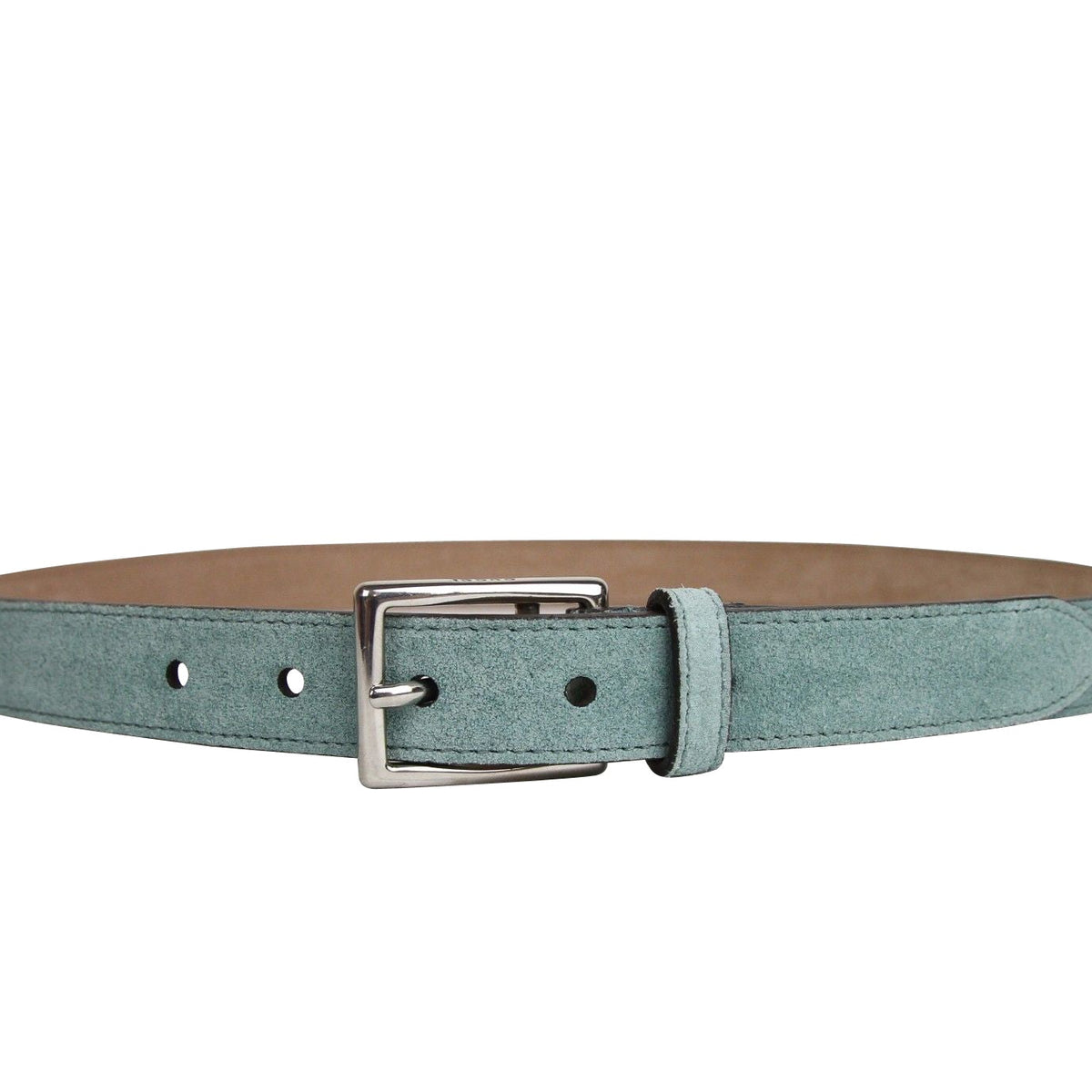Gucci Men's Silver Teal Fabric Leather Belt Buckle 368193 4718