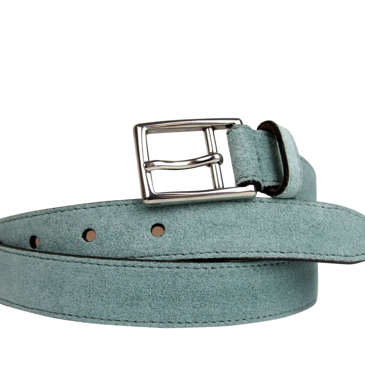 Gucci Men's Silver Teal Fabric Leather Belt Buckle 368193 4718