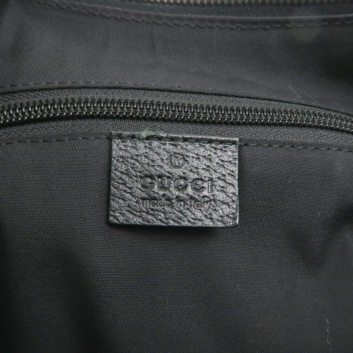 GUCCI Sherry GG Canvas Leather Shoulder Bag Black 181092