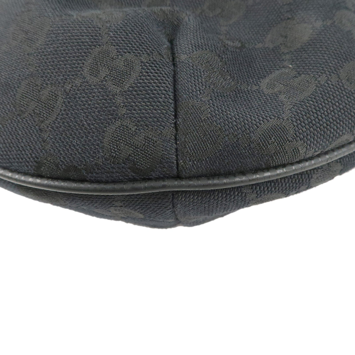 GUCCI Sherry GG Canvas Leather Shoulder Bag Black 181092