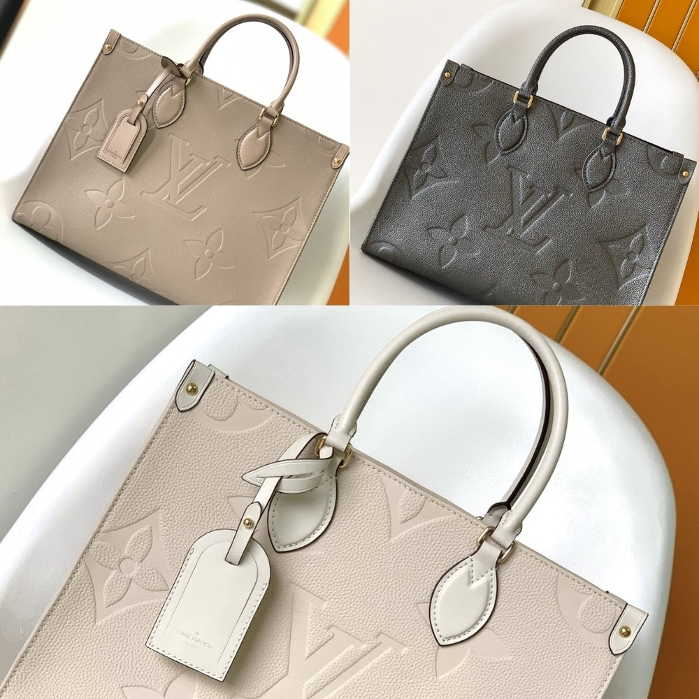 LV ONTHEGO MM MONOGRAM EMPREINTE TURTLEDOVE 35CM M45607