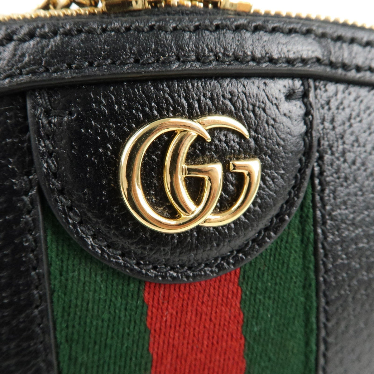 GUCCI Ophidia Leather Cross Body Shoulder Bag Black 719881