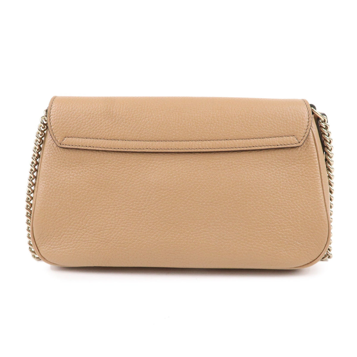 GUCCI SOHO Leather Chain Shoulder Bag Crossbody Bag Beige 536224