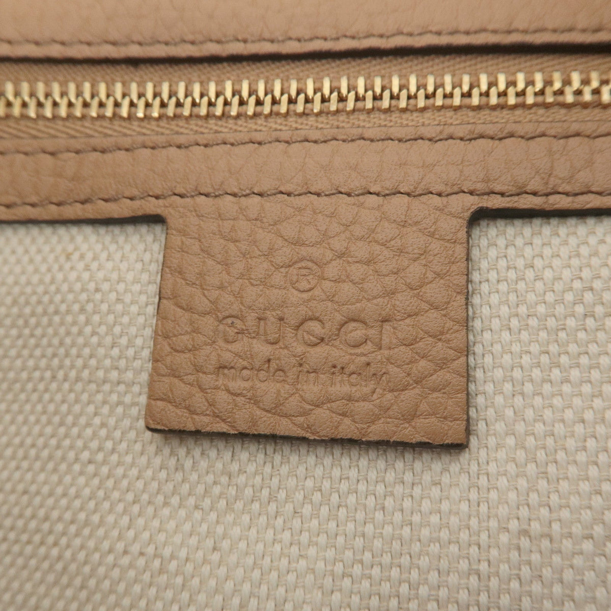 GUCCI SOHO Leather 2Way Shoulder Bag Hand Bag Beige 536194