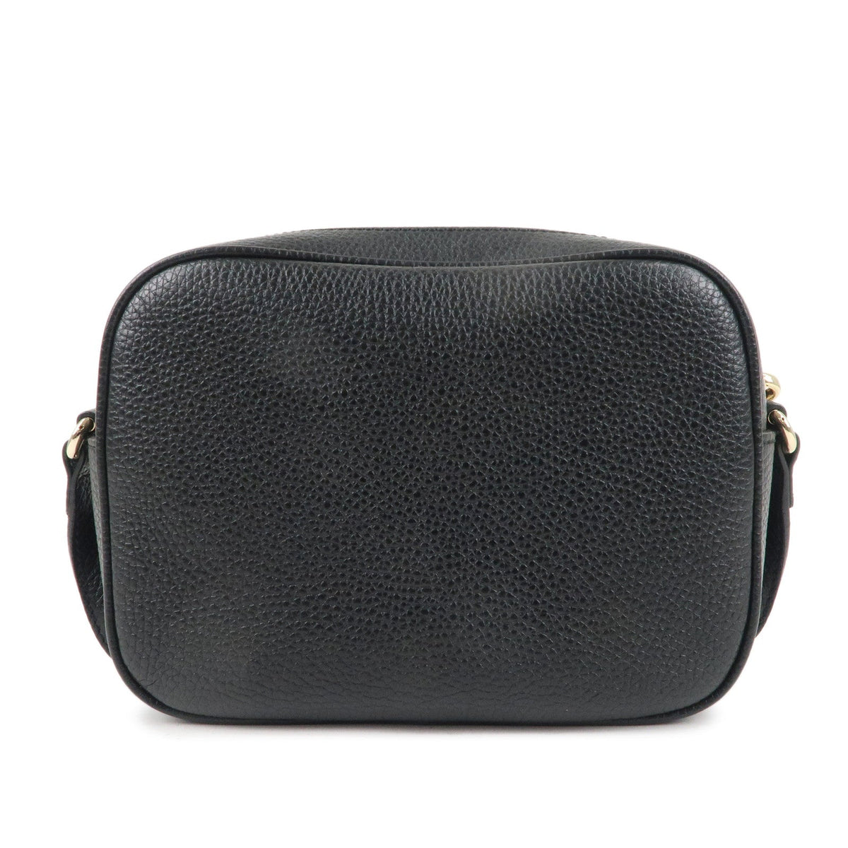 GUCCI SOHO Leather Small Disco Shoulder Bag Black 308364
