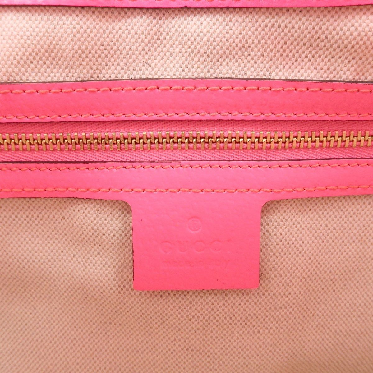 GUCCI New Jackie Flora Canvas Leather Shoulder Bag Pink 550152