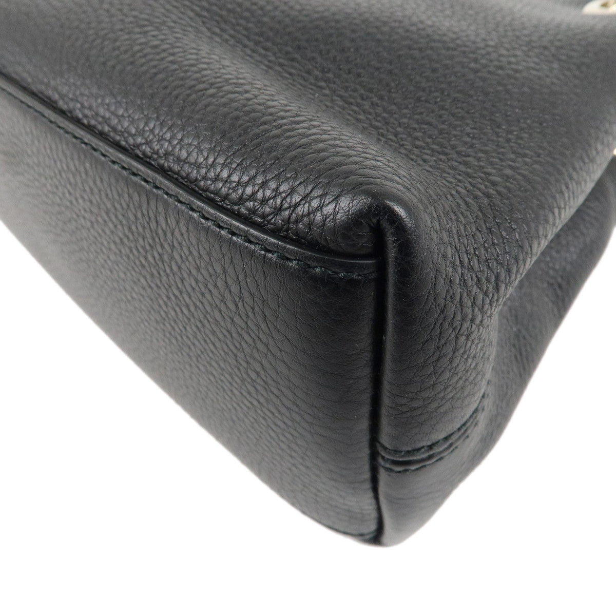 GUCCI SOHO Logo Leather Chain Shoulder Bag Black 387043