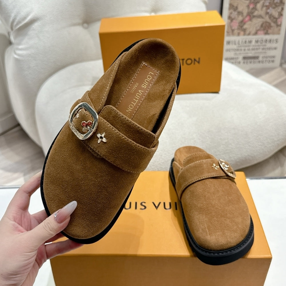 LV COSY FLAT COMFORT CLOG TOBACCO BROWN 1AGVPD