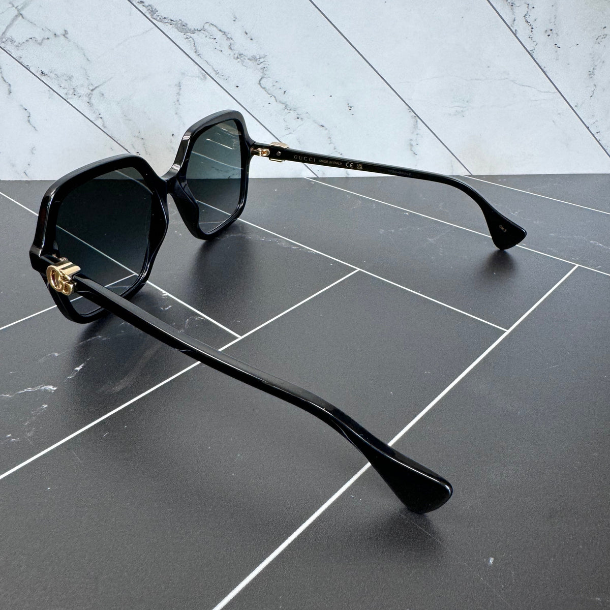 Gucci Black & Gold GG Sunglasses