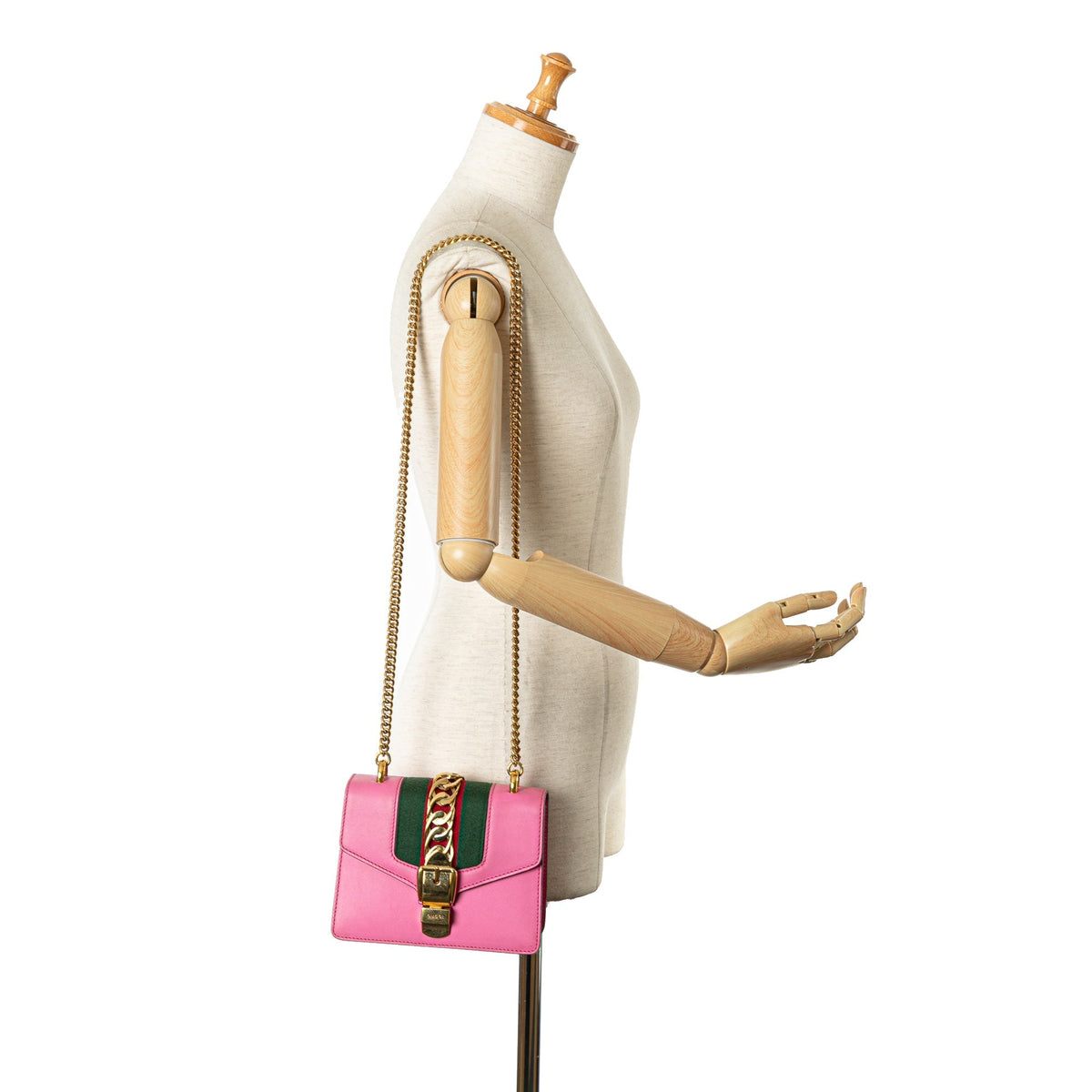 GUCCI Mini Sylvie Leather Chain Crossbody Crossbody Bag