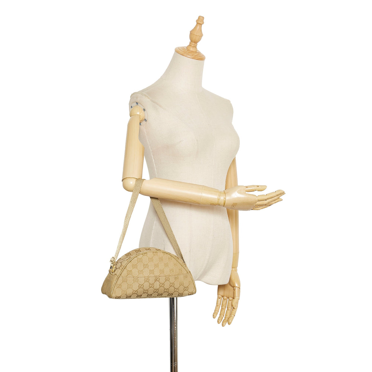 Gucci GG Canvas Half Moon Shoulder Bag