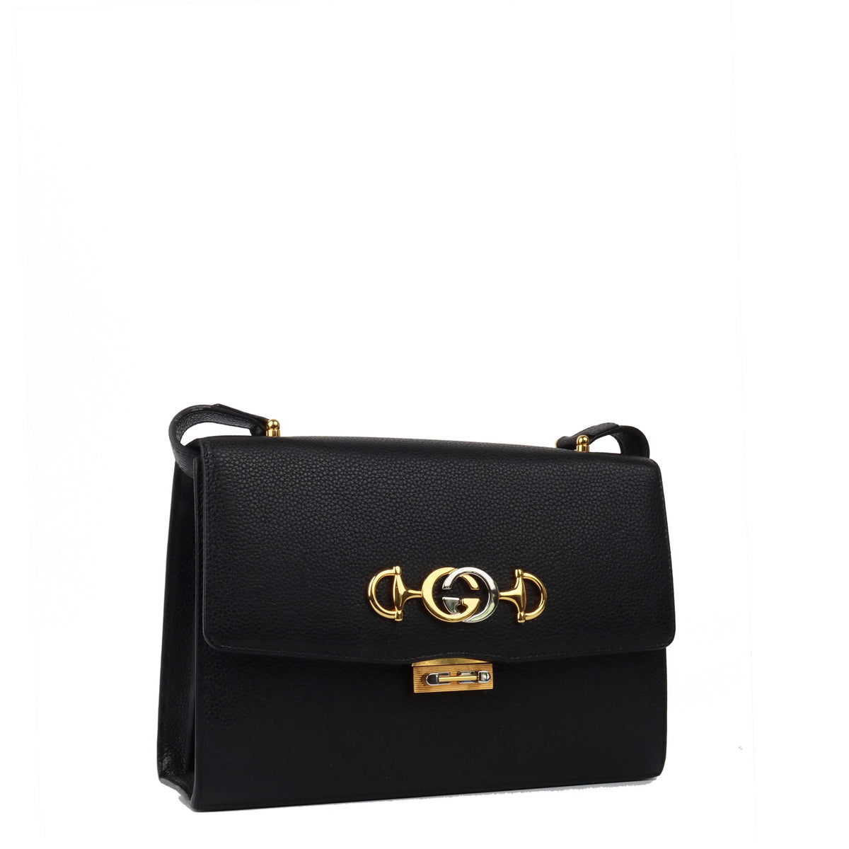 Gucci Zumi Black Shoulder Bag.