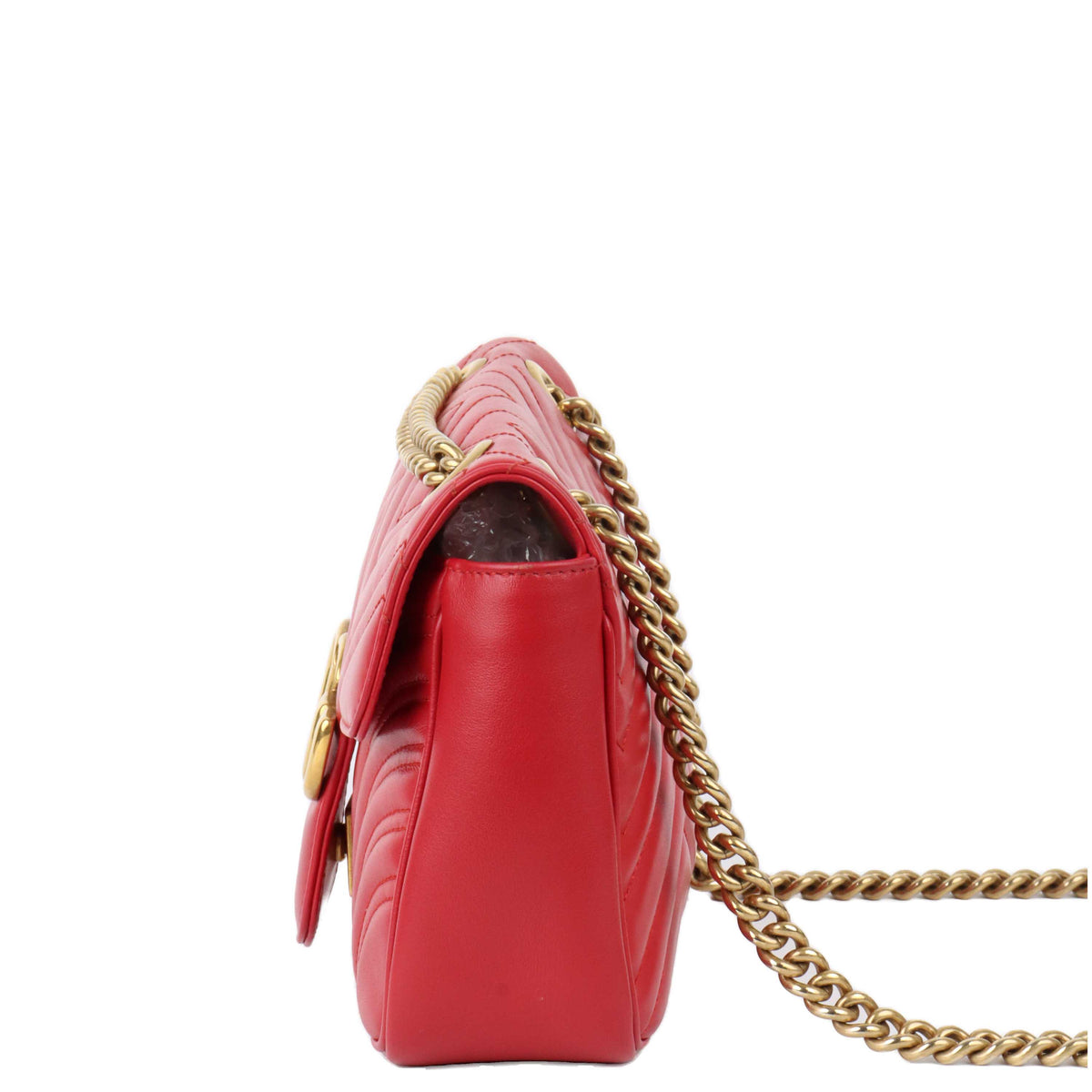 Gucci Small Red Marmont Shoulder Bag.