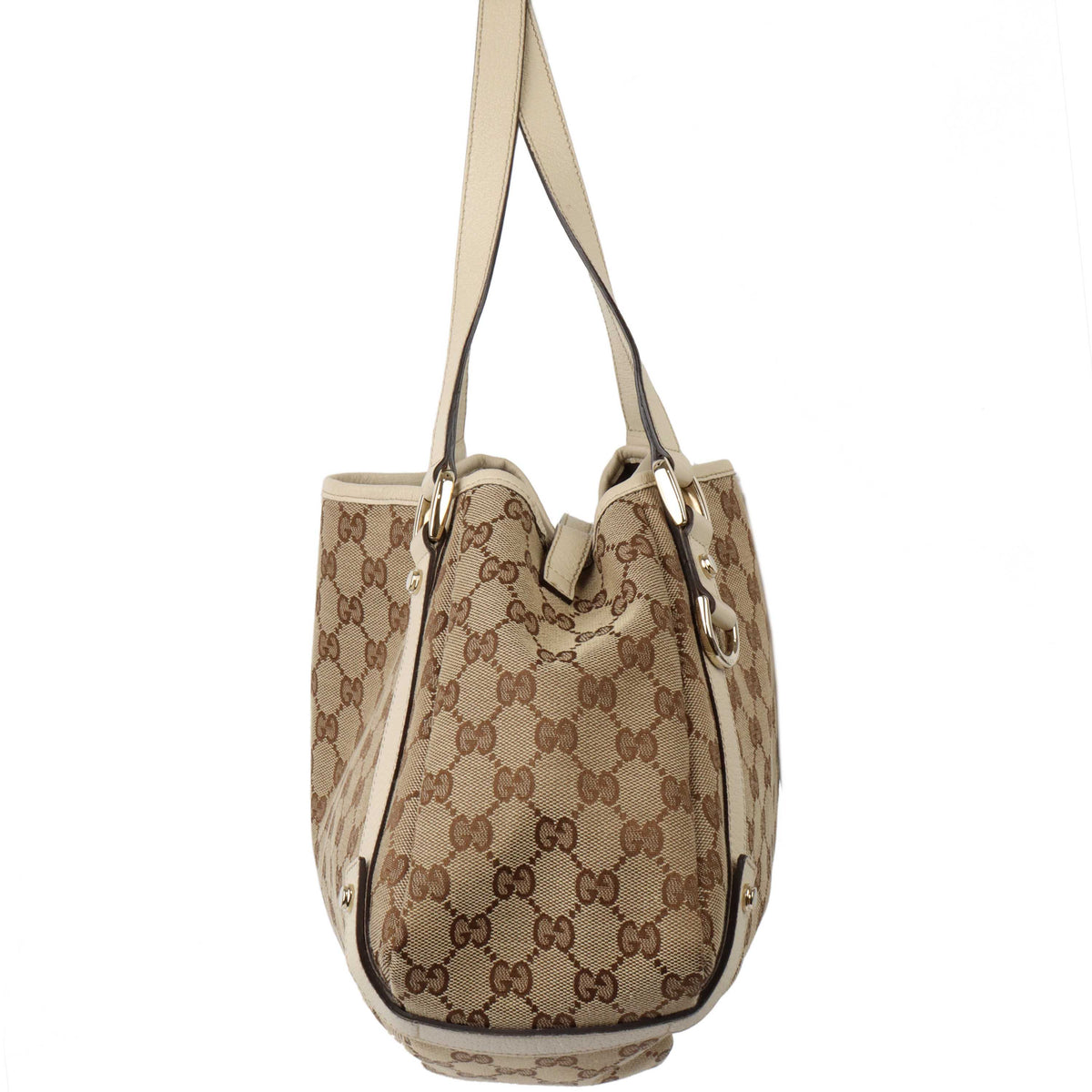 Gucci Supreme Tote with White Trim.
