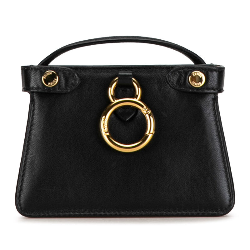 Top quality Fendi Nano Peacebu Chain Mini Shoulder Bag Charm 7AR993 Black G Leather  Top quality Fendi