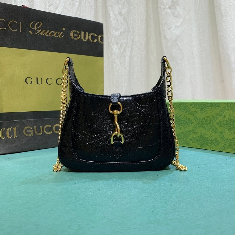 GG JACKIE NOTTE MINI SCHULTERTASCHE BLACK 19CM 782889 0P50G 1000