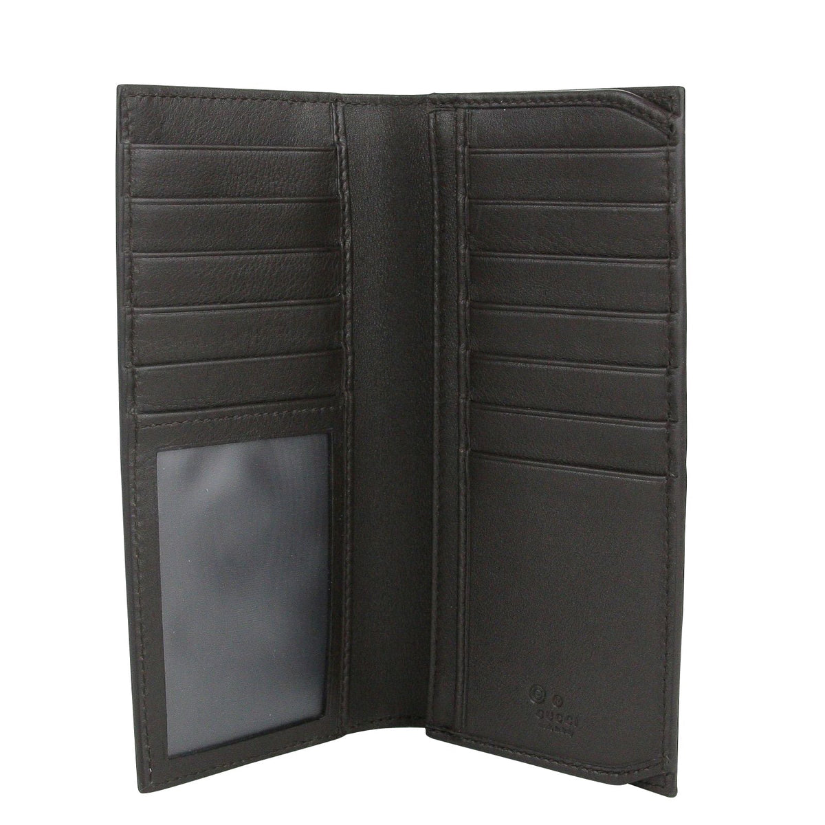 Gucci Men's Microguccissima Brown Leather Wallet With ID window