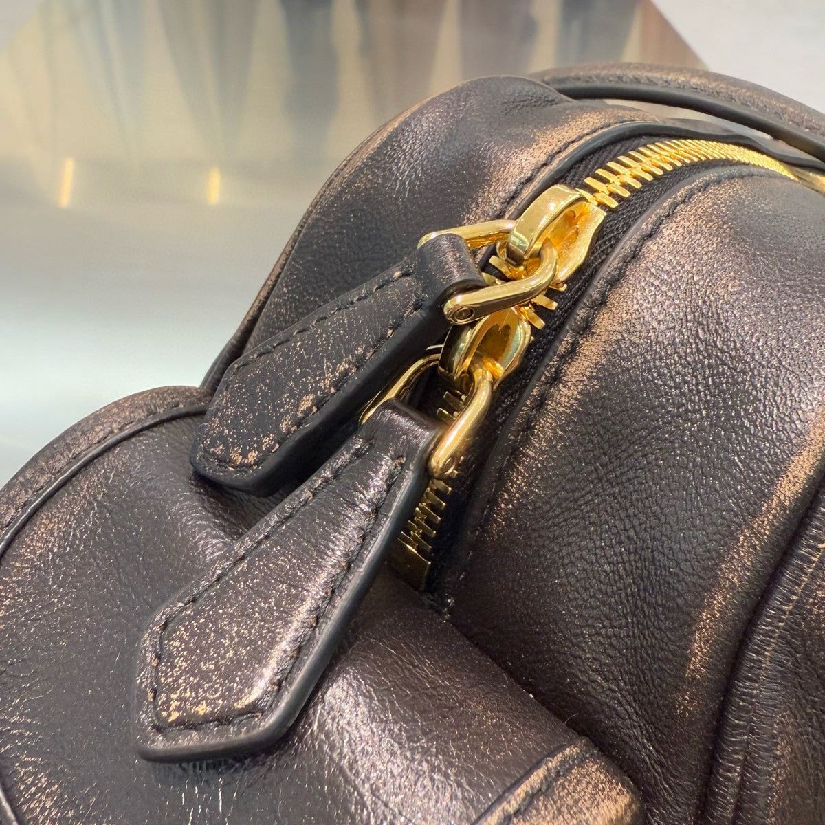 MIU M NAPPA LEATHER TOP HANDLE BAG