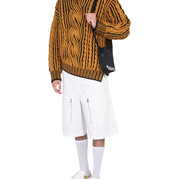Alexander Mcqueen Men Japanese Gabardine Shorts