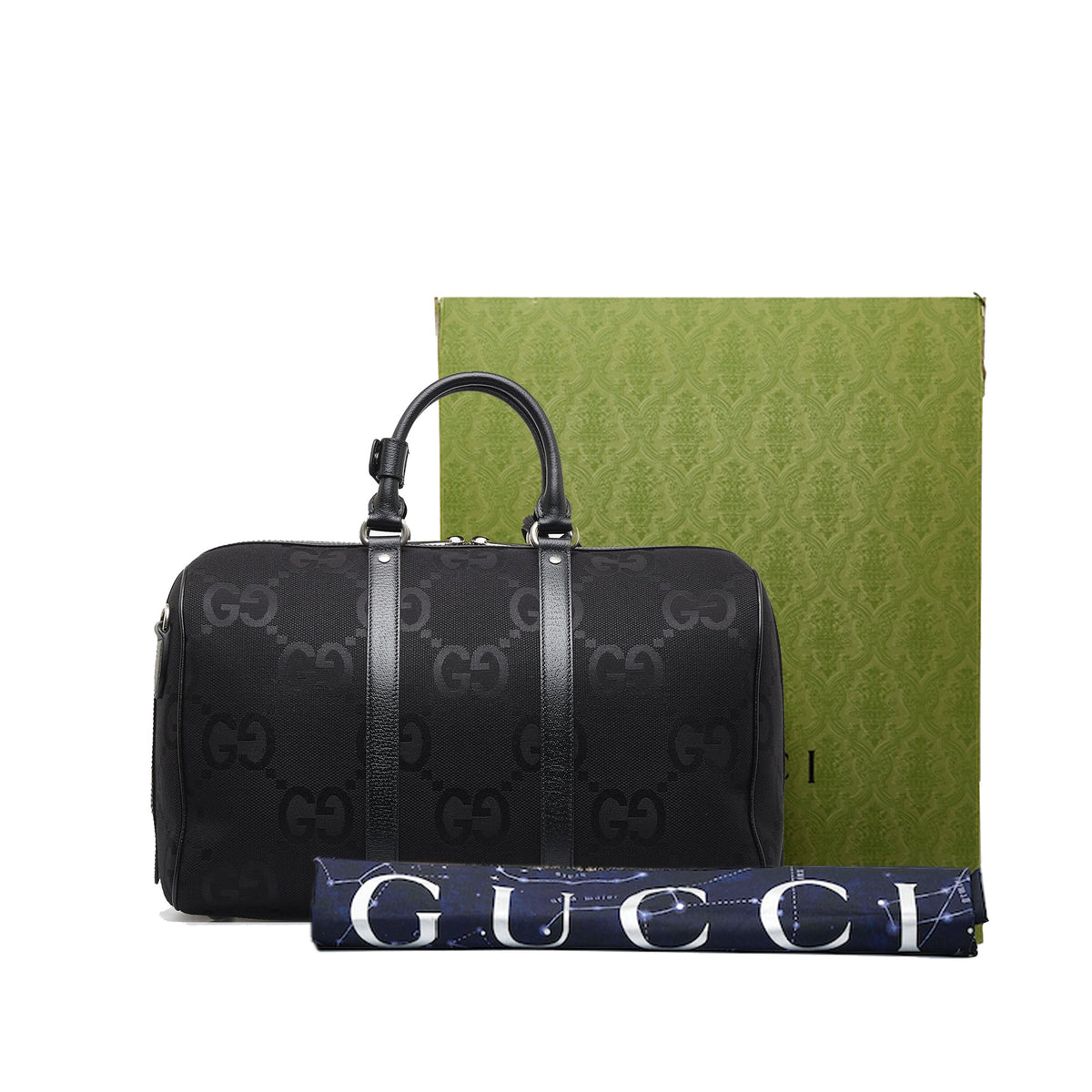 GUCCI Jumbo GG Canvas Duffle Bag