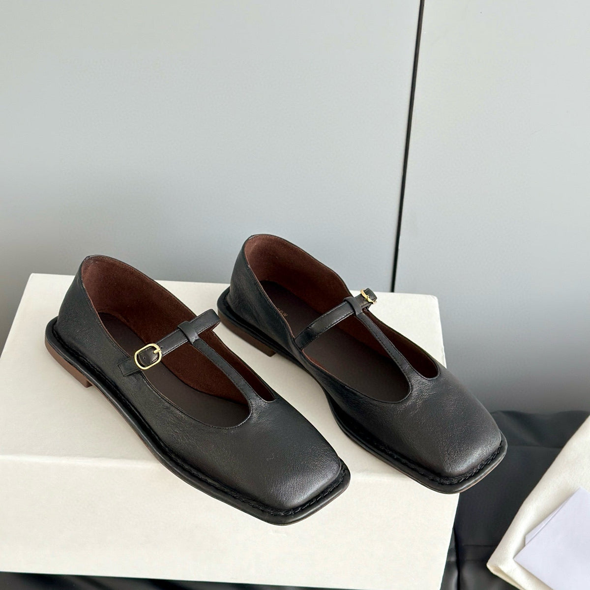 THE ROW T STRAP FLATS