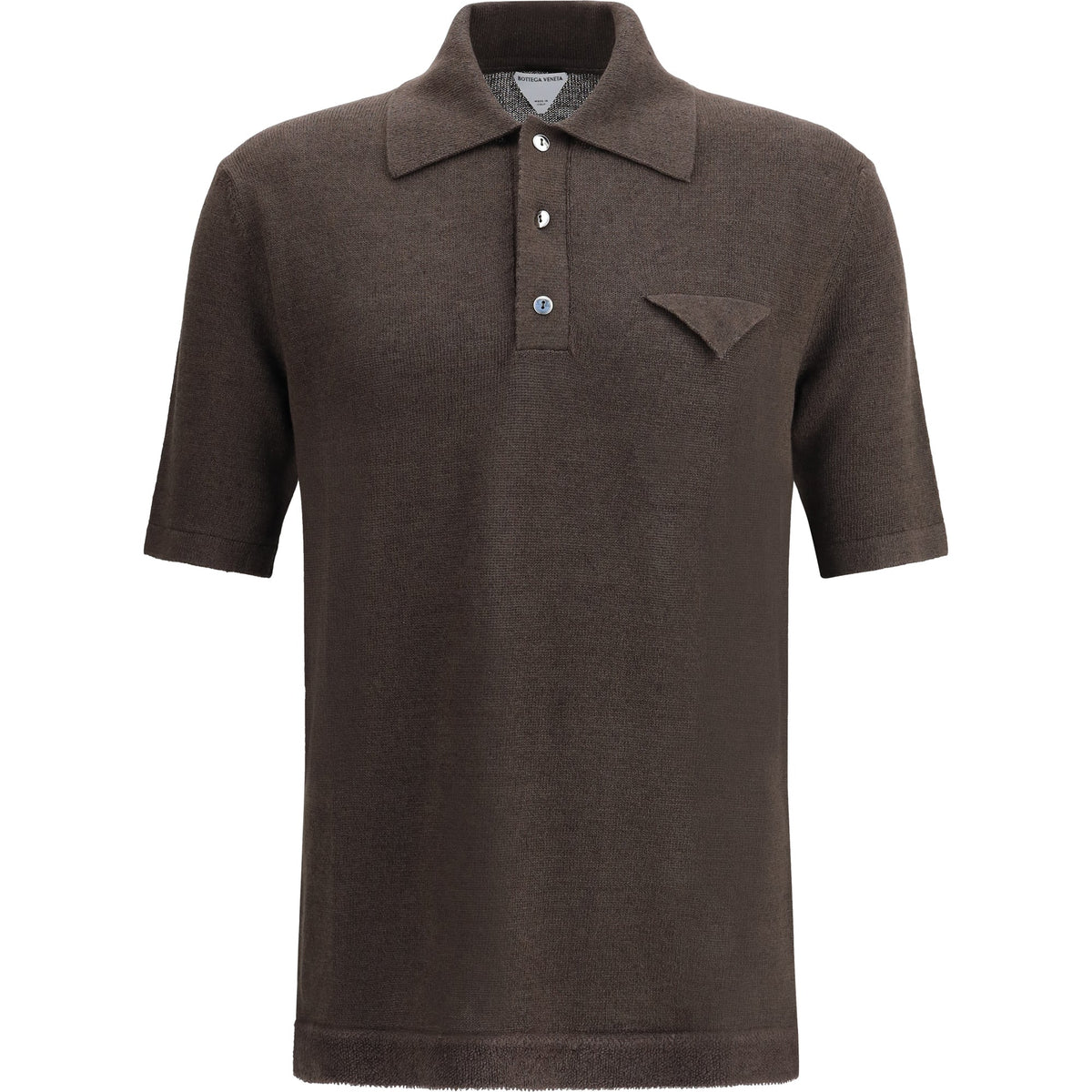 Bottega Veneta Men Linen Polo Shirt