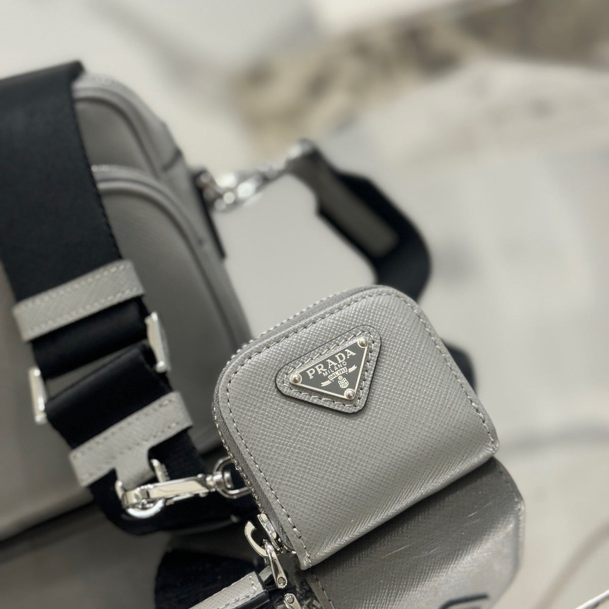 PD SAFFIANO LEATHER SHOULDER BAG