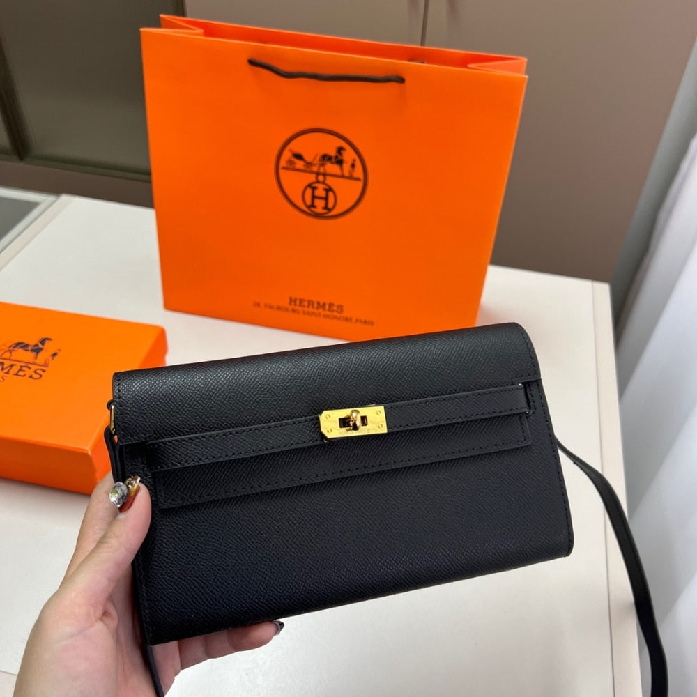 HM KELLY CLASSIQUE TO GO WALLET BLACK 19CM H080255CC89
