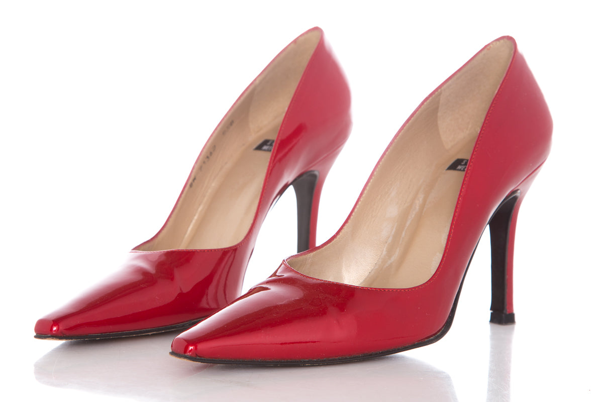 Stuart Weitzman Red Patent Leather Heels SZ 5.5