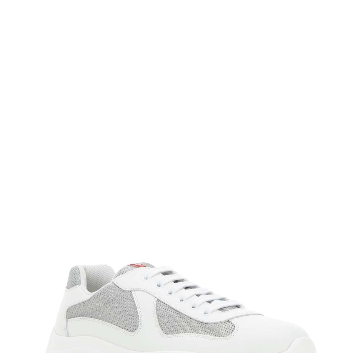 PRADA Two-Tone Leather and Tech Fabric Sneakers for Men