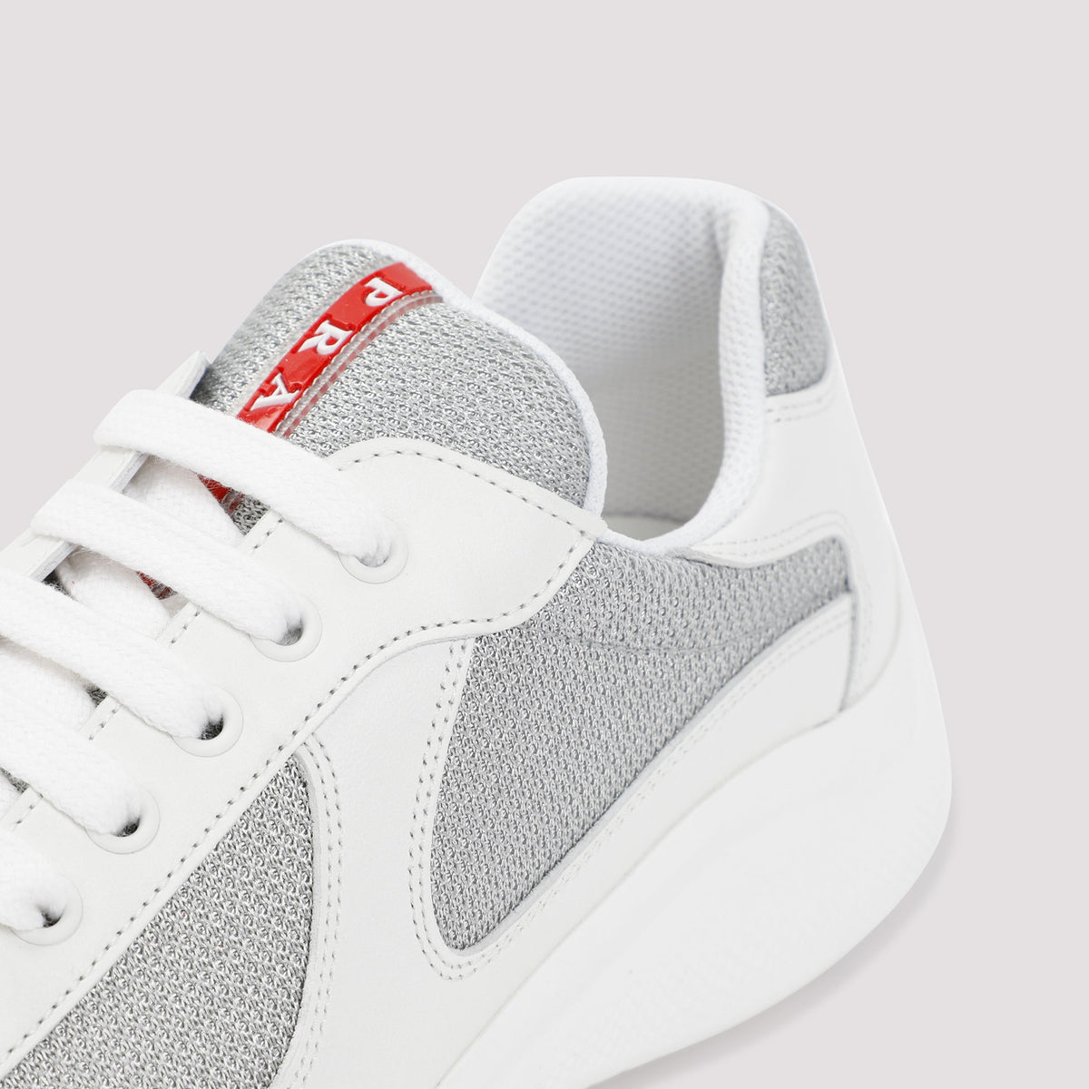 PRADA Two-Tone Leather and Tech Fabric Sneakers for Men