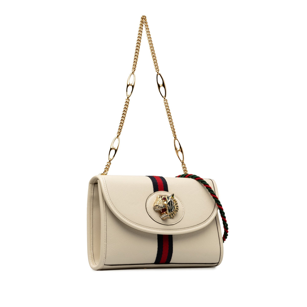GUCCI Small Rajah Web Chain Crossbody Bag