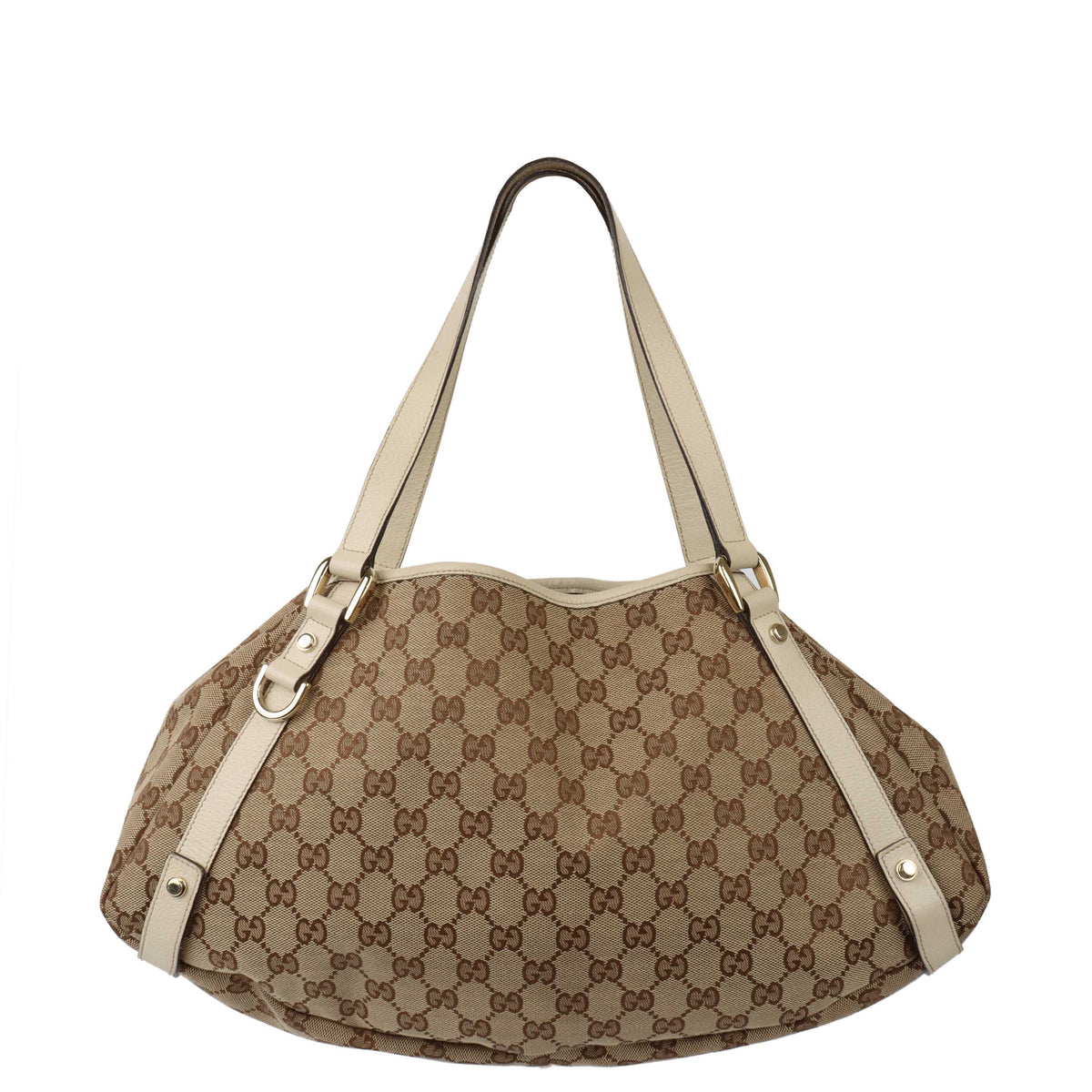 Gucci Supreme Tote with White Trim.