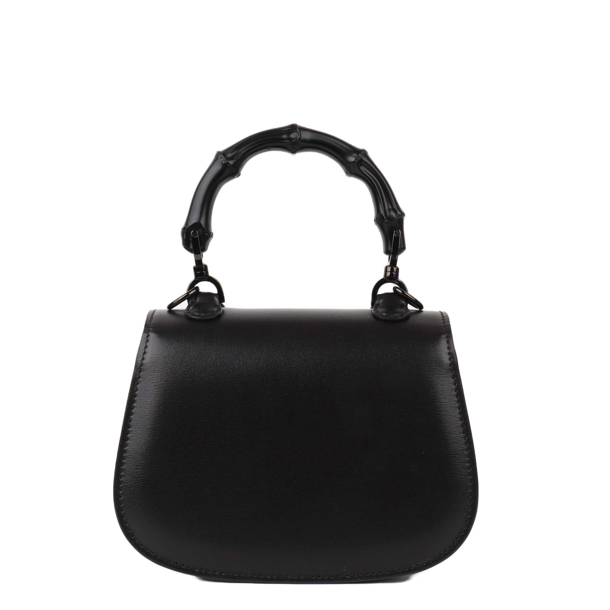 Gucci Bamboo 1947 Mini Top Handle Bag Black.