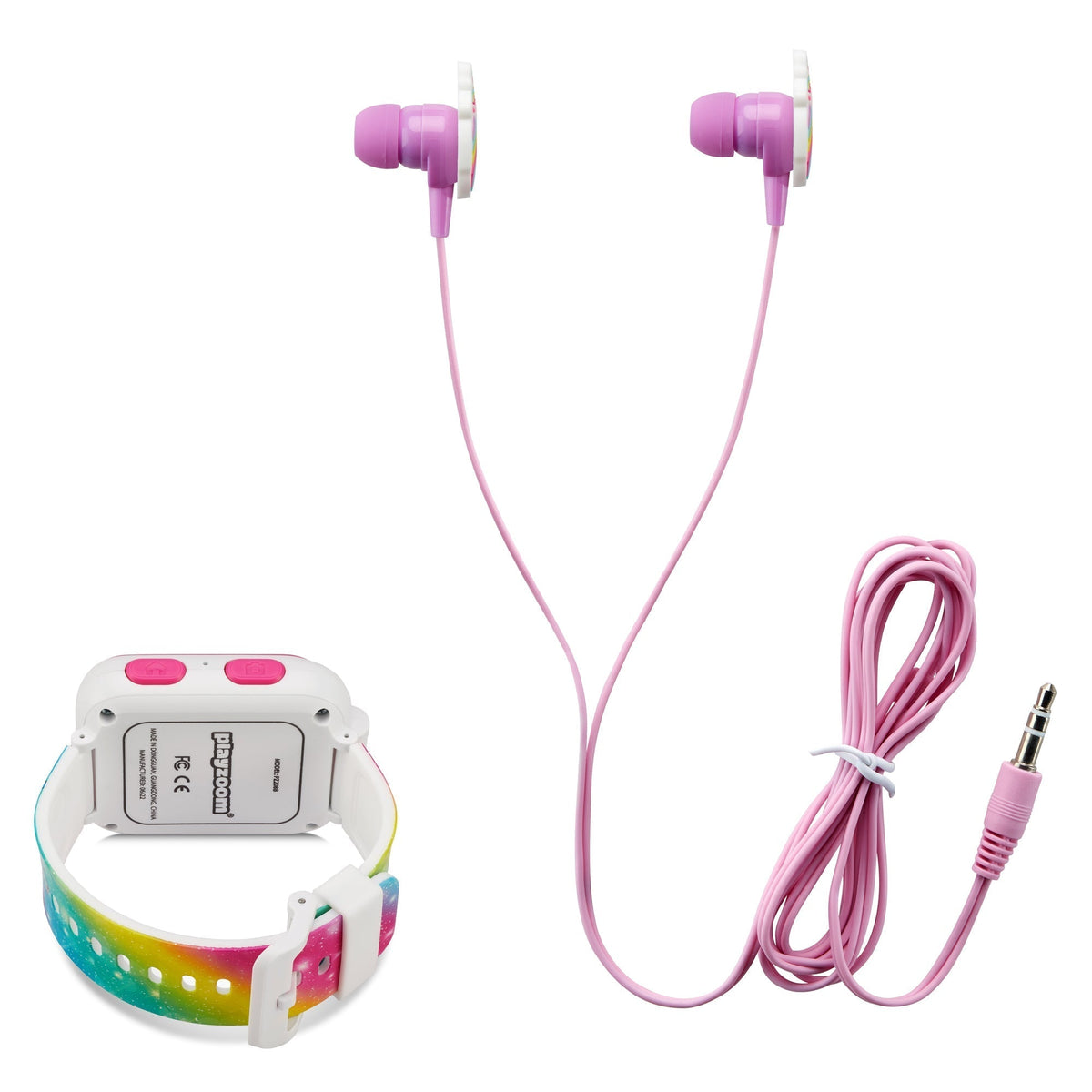 Playzoom Kids Smartwatch & Earbuds Set: Rainbow Unicorn