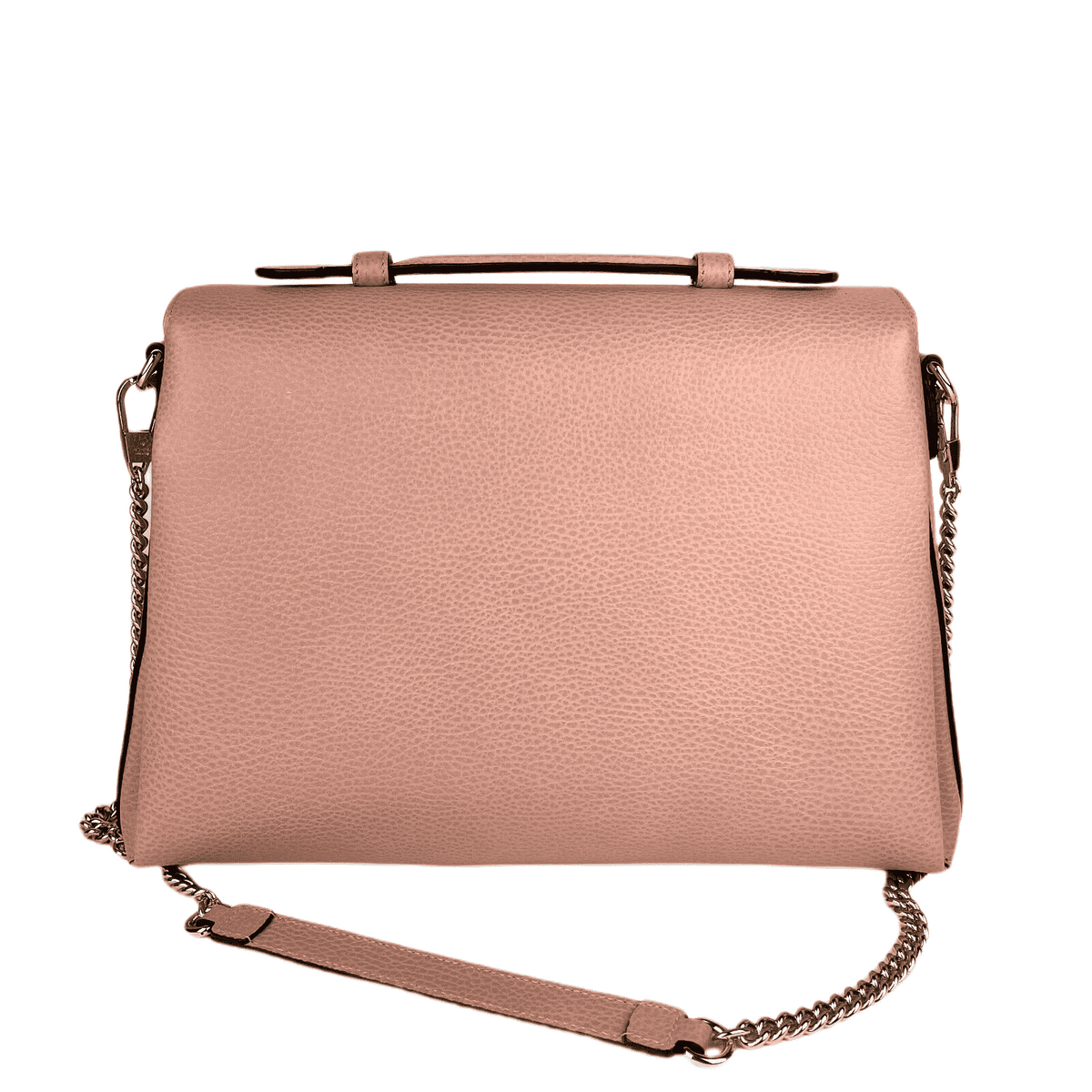 Gucci Women's Powder Pink Leather Large Interlocking G Crossbody Chain Bag 510306 5806