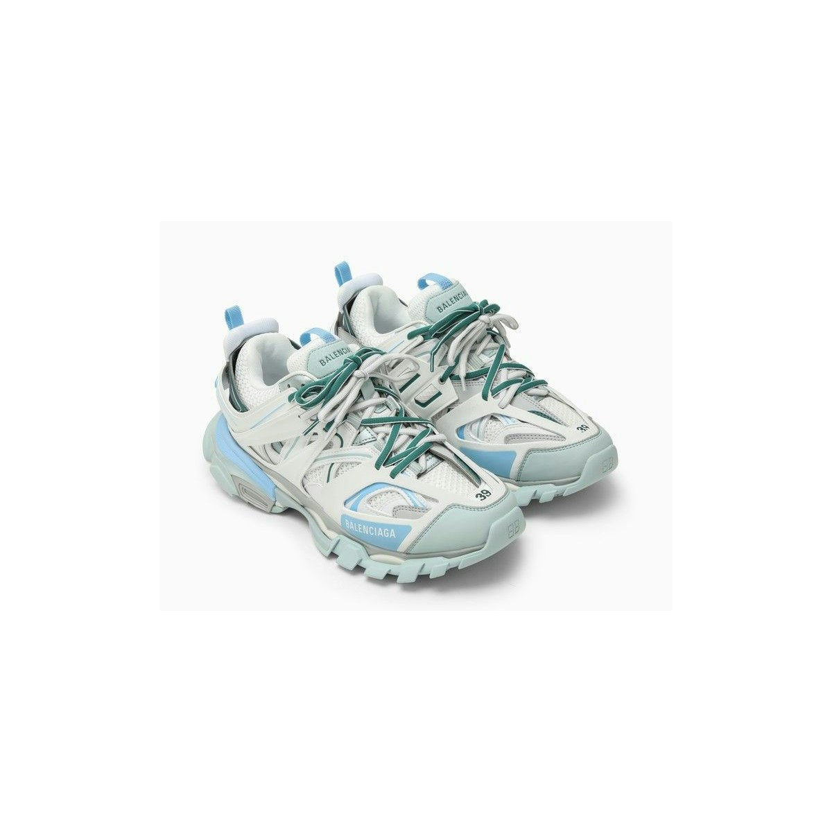 TRACK WHITE/BLUE/GREY MESH AND NYLON TRAINER