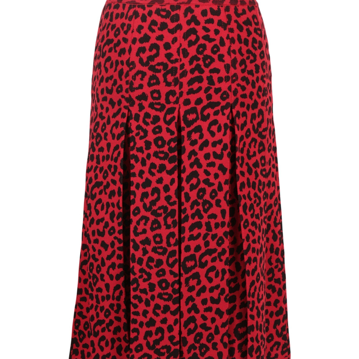Gucci Womens Leopard Print Silk Skirt
