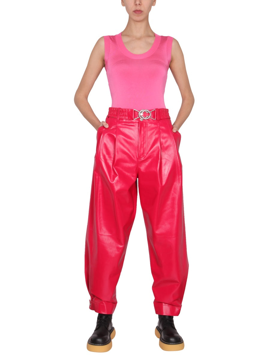 Bottega Veneta Women Leather Pants