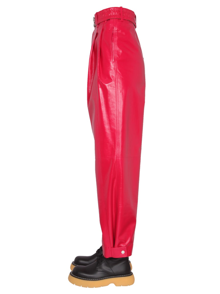 Bottega Veneta Women Leather Pants