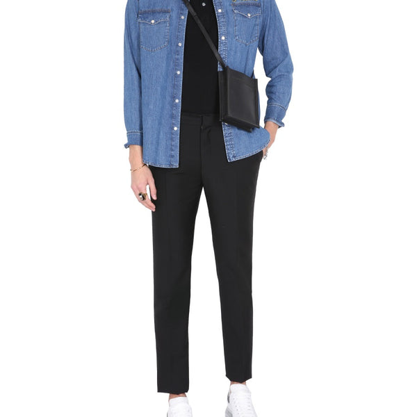 Alexander Mcqueen Men Shirt With Embroidered Logo