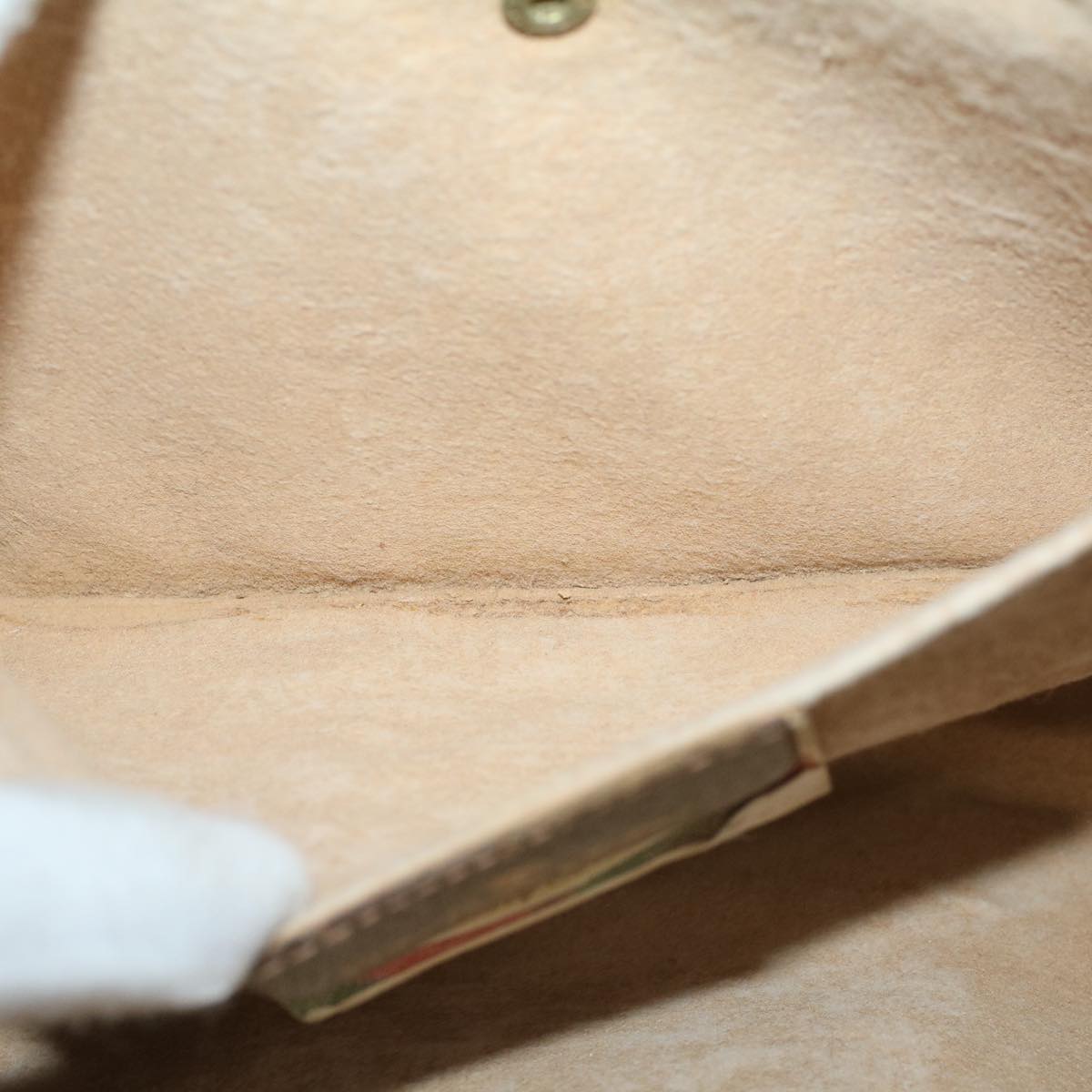 GUCCI Gg Canvas Web Sherry Line Clutch Bag Pvc Leather Beige Green Auth 59249