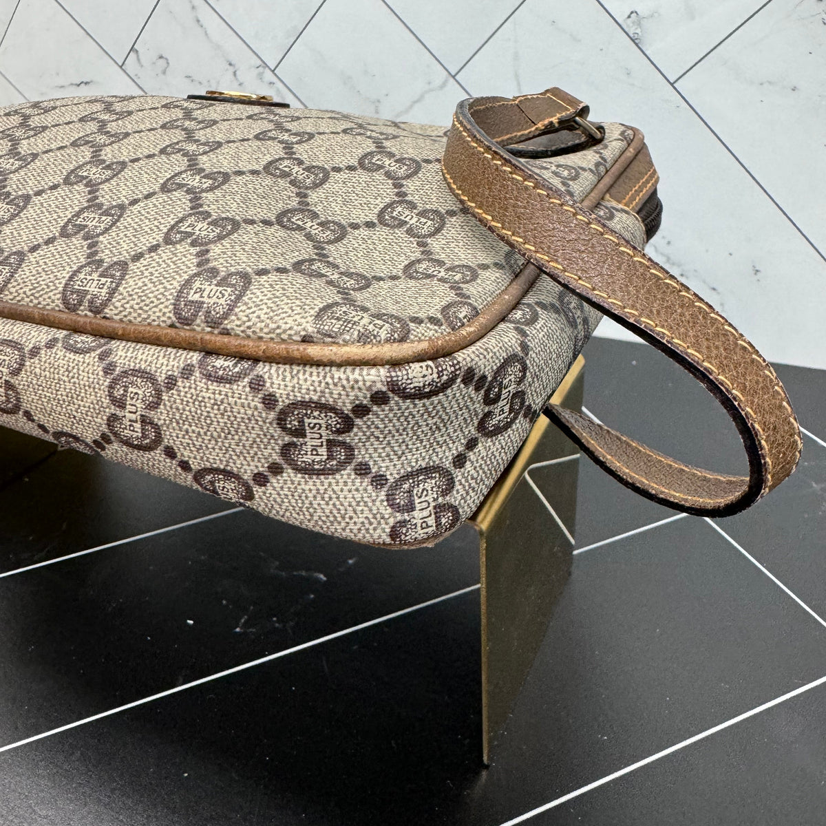 Gucci GG Plus Coated Canvas Pouch