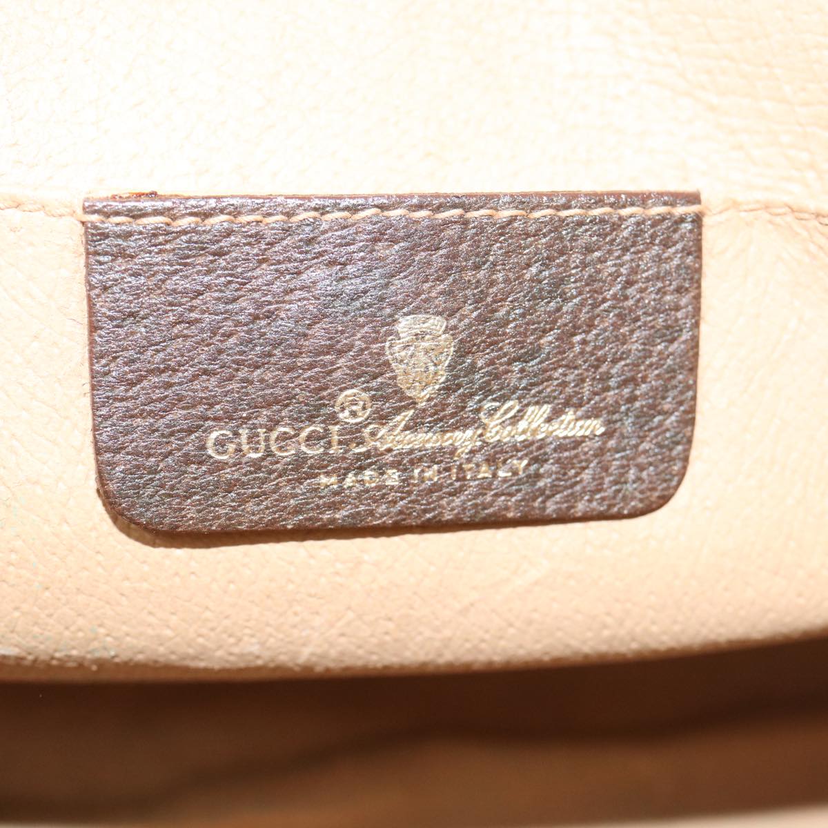 GUCCI Gg Canvas Web Sherry Line Clutch Bag Pvc Beige Red Green Auth 59987