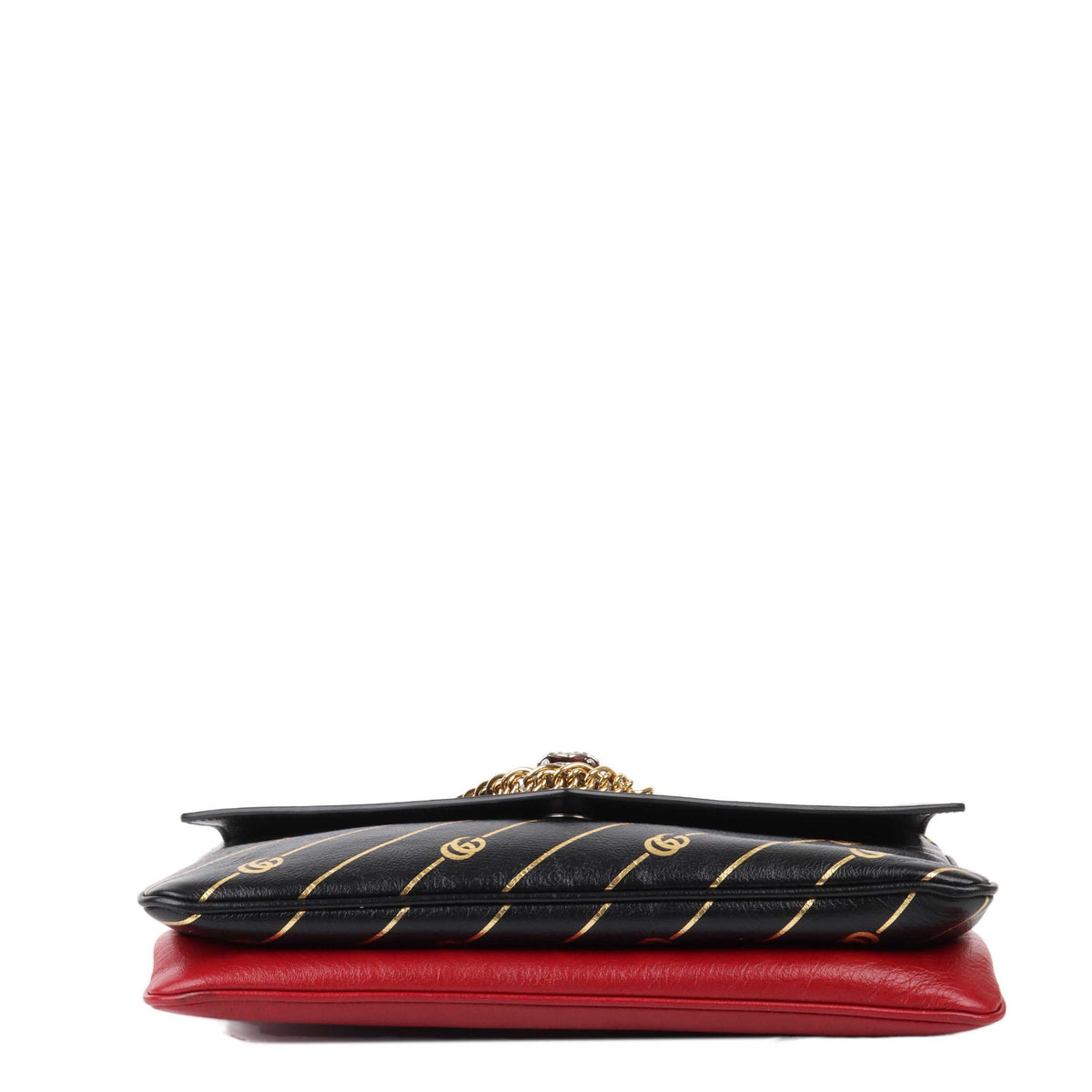 Gucci Black and Red Double Sided Thiara Clutch.