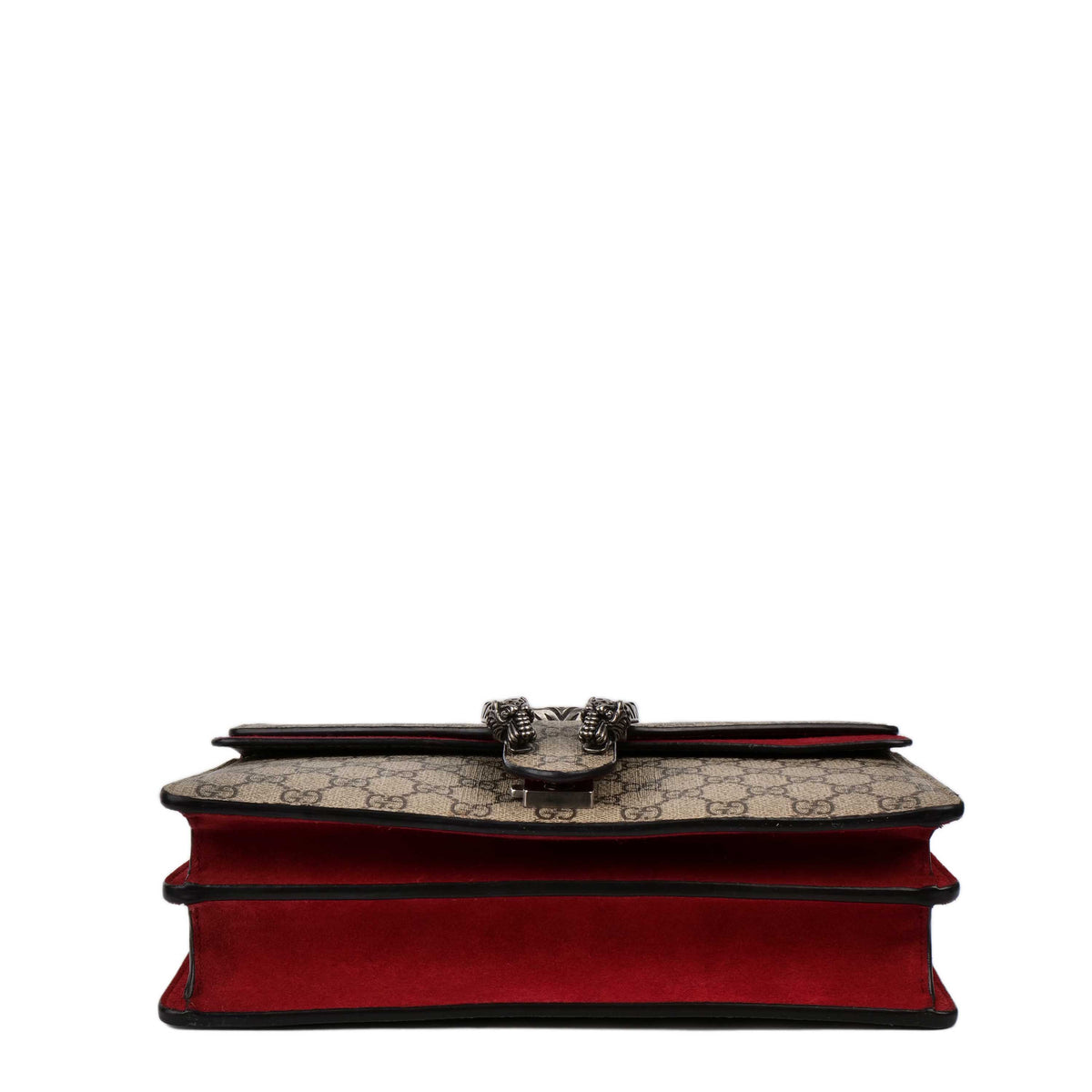 Gucci Small Dionysus GG Supreme With Red Suede Trim.