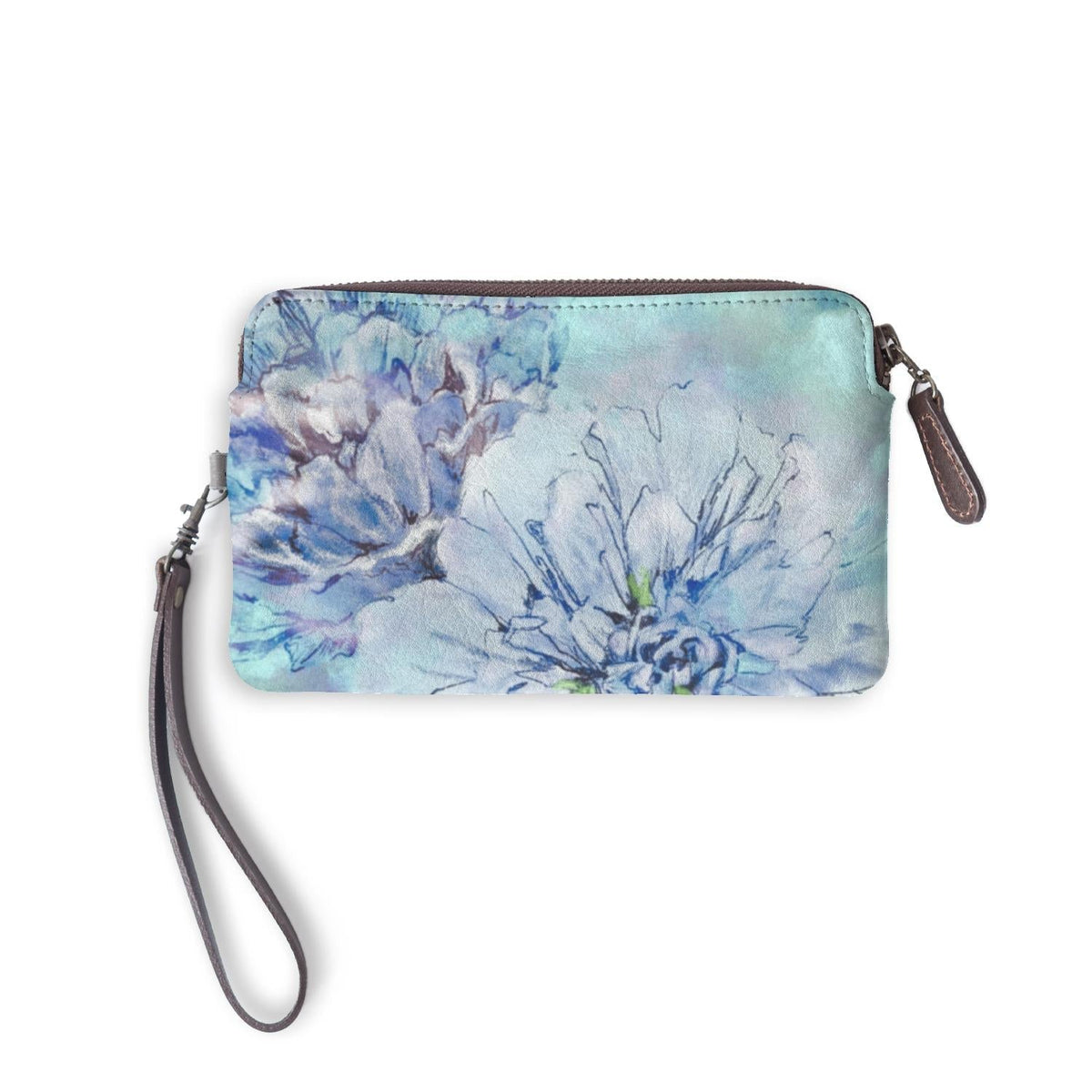 Blue Peonies Clutch