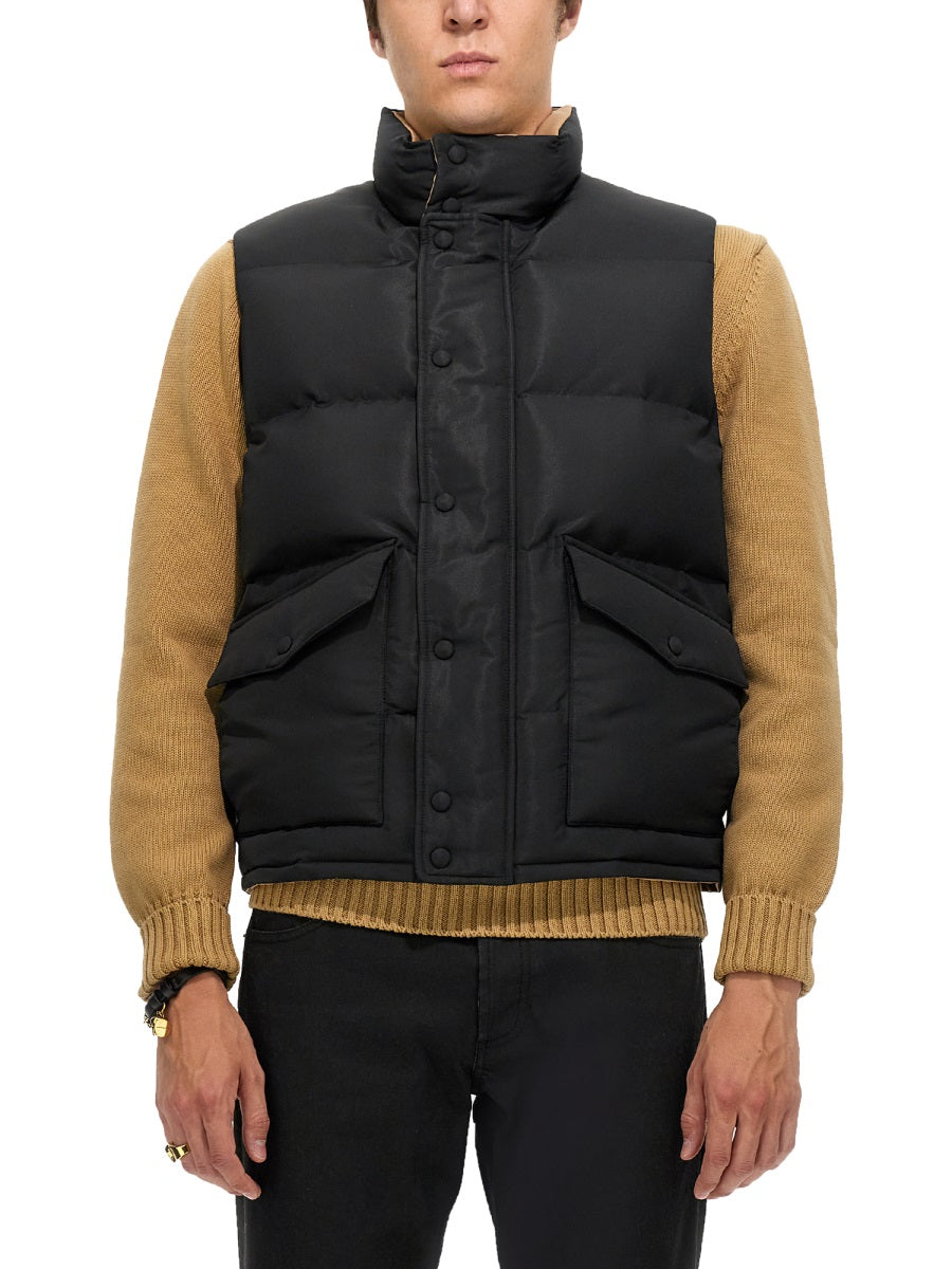 Alexander Mcqueen Men Graffiti Logo Print Down Vest
