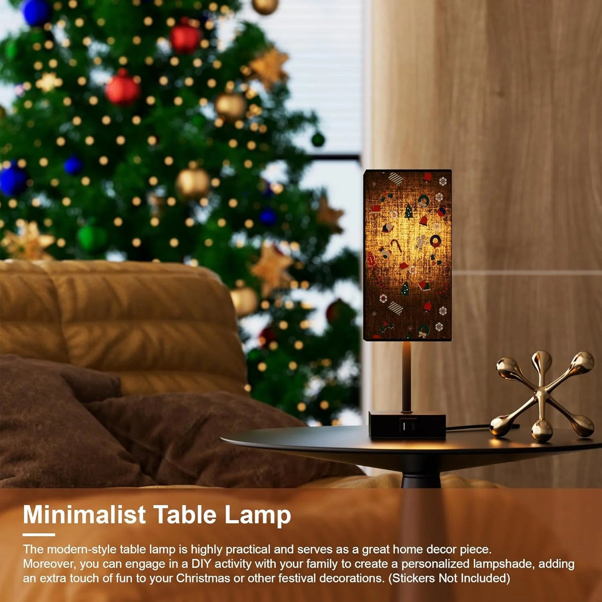 Bedside Table Lamps Set of 2, Touch Bedroom Lamp with USB C+A Charging Ports, 3 Way Dimmable Lamps for Night Stands, LED Bulbs Included
