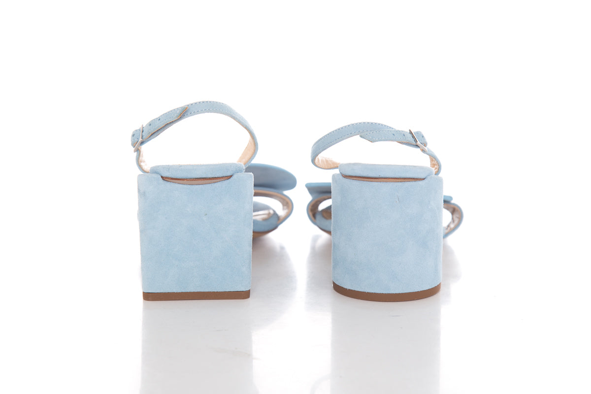 Jacquemus Light Blue Suede Sandals SZ 37